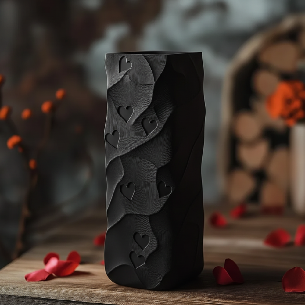 Estetik Kalp Desenli Vazo